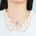 Muttertagsgeschenke 2021 Silber Mama Halskette Opalstein 925 Sterling Herz Design Mama Halskette 925